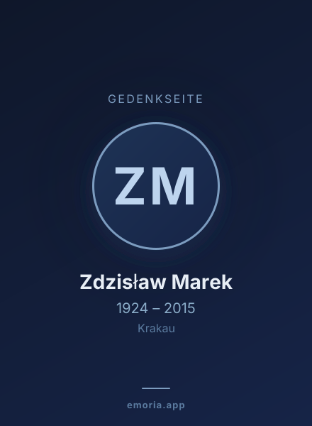 Gedenkportrait von Zdzisław Marek