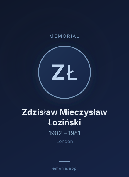 Memorial portrait of Zdzisław Mieczysław Łoziński