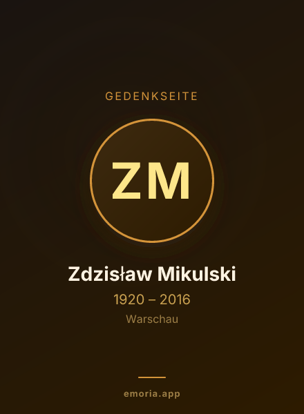 Gedenkportrait von Zdzisław Mikulski