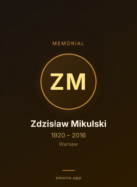 Memorial portrait of Zdzisław Mikulski