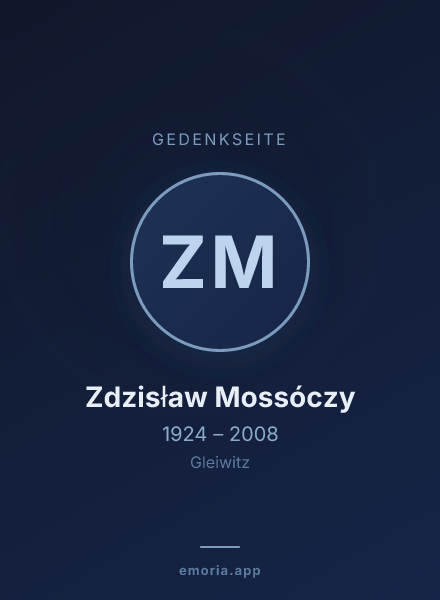 Gedenkportrait von Zdzisław Mossóczy