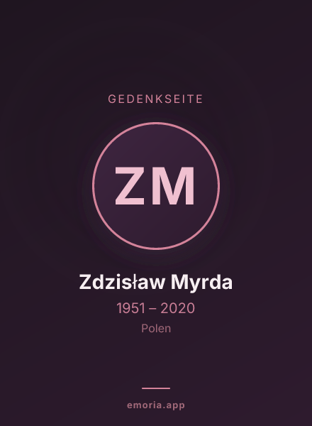 Gedenkportrait von Zdzisław Myrda