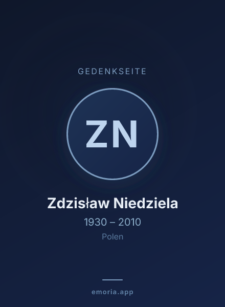 Gedenkportrait von Zdzisław Niedziela