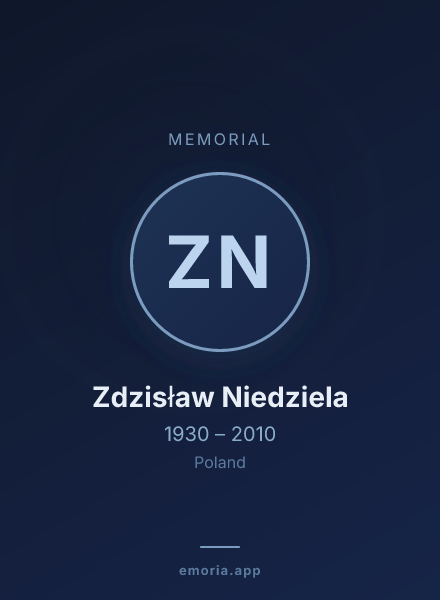 Memorial portrait of Zdzisław Niedziela