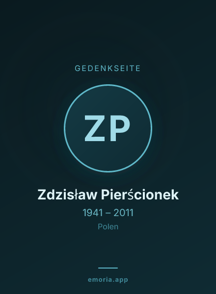 Gedenkportrait von Zdzisław Pierścionek