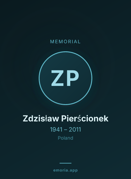 Memorial portrait of Zdzisław Pierścionek