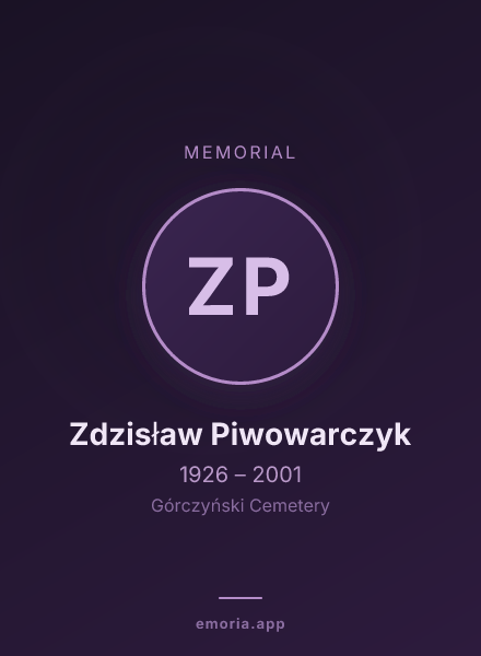 Memorial portrait of Zdzisław Piwowarczyk