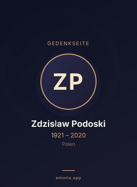 Gedenkportrait von Zdzisław Podoski