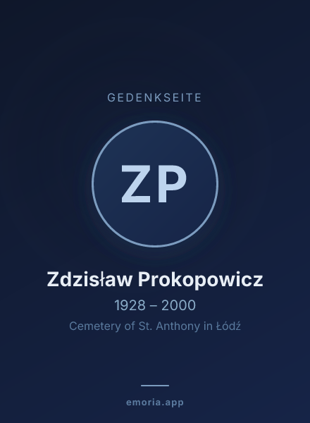 Gedenkportrait von Zdzisław Prokopowicz