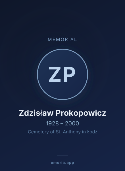 Memorial portrait of Zdzisław Prokopowicz