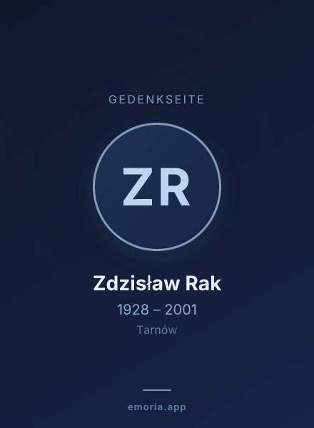 Gedenkportrait von Zdzisław Rak