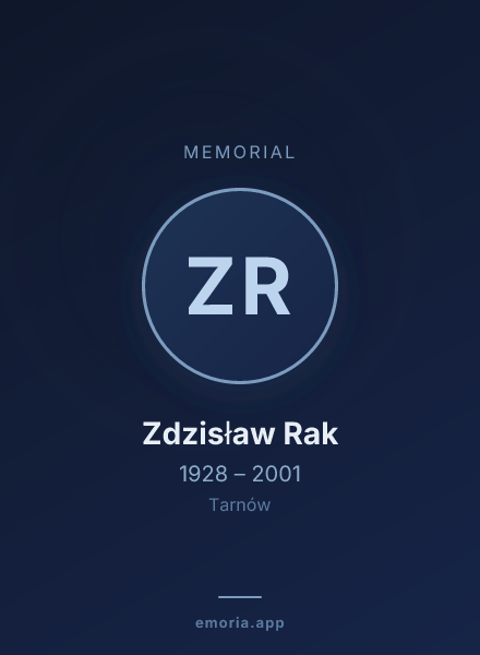 Memorial portrait of Zdzisław Rak
