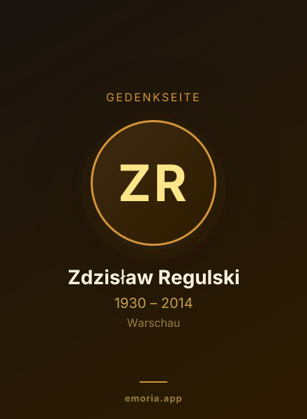 Gedenkportrait von Zdzisław Regulski