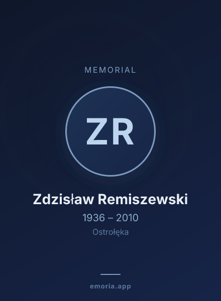 Memorial portrait of Zdzisław Remiszewski