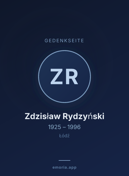 Gedenkportrait von Zdzisław Rydzyński