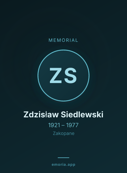 Memorial portrait of Zdzisław Siedlewski
