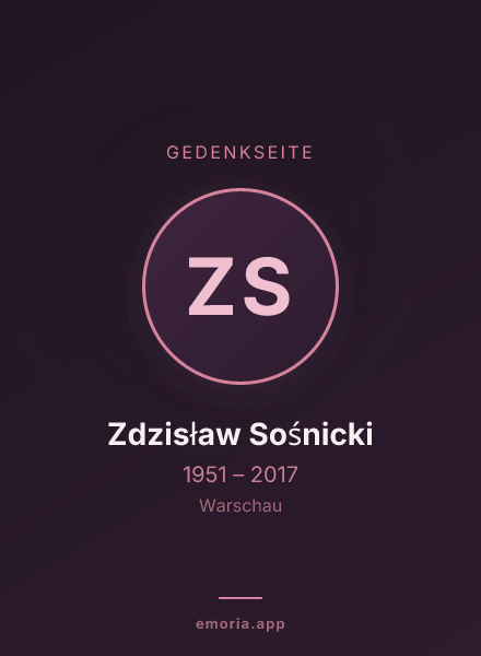 Gedenkportrait von Zdzisław Sośnicki
