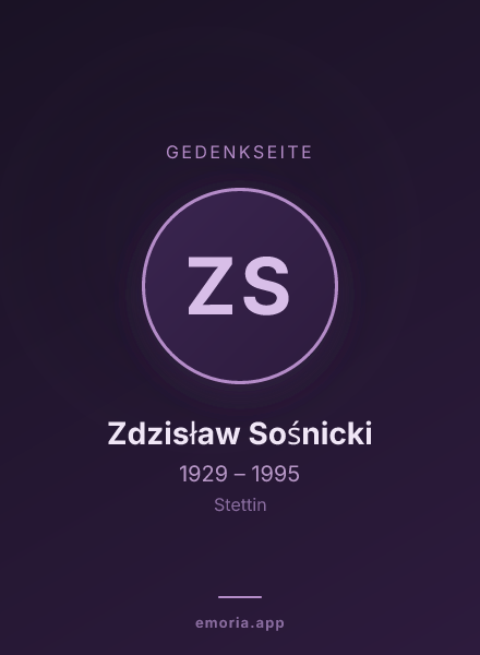 Gedenkportrait von Zdzisław Sośnicki