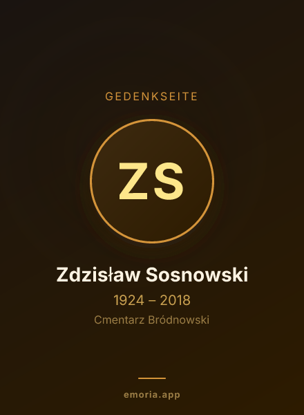 Gedenkportrait von Zdzisław Sosnowski