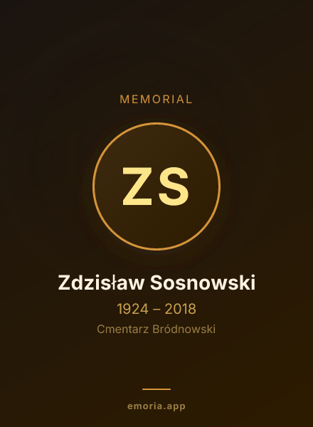 Memorial portrait of Zdzisław Sosnowski