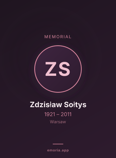 Memorial portrait of Zdzisław Sołtys