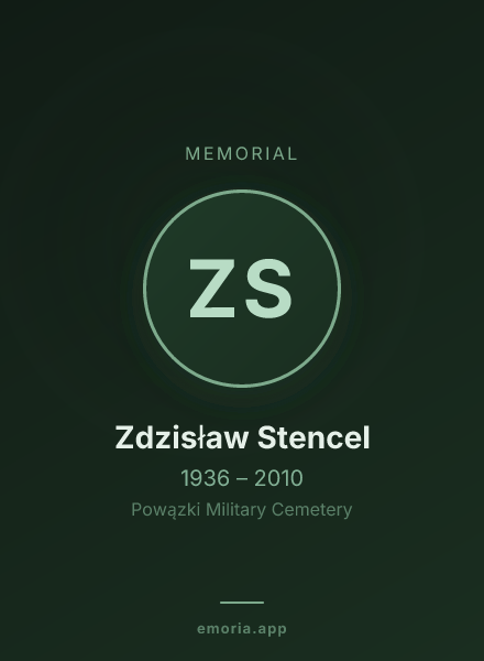 Memorial portrait of Zdzisław Stencel