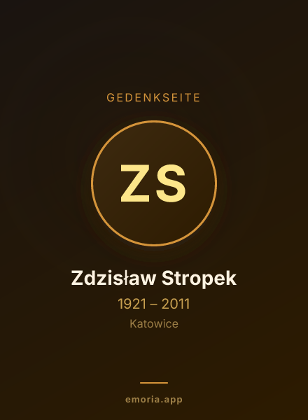 Gedenkportrait von Zdzisław Stropek