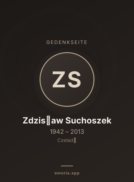 Gedenkportrait von Zdzisław Suchoszek