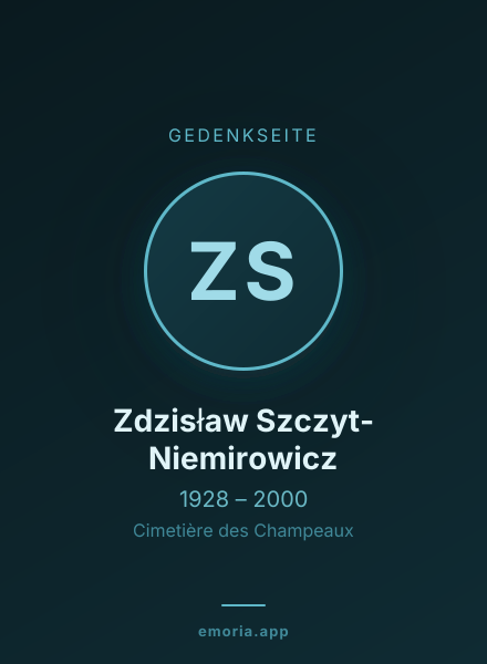 Gedenkportrait von Zdzisław Szczyt-Niemirowicz