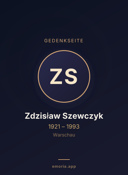 Gedenkportrait von Zdzisław Szewczyk