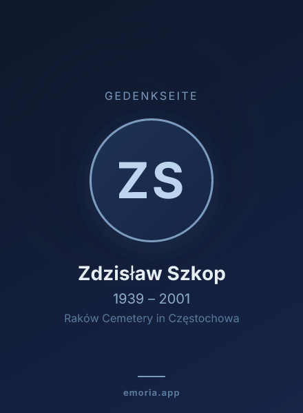 Gedenkportrait von Zdzisław Szkop