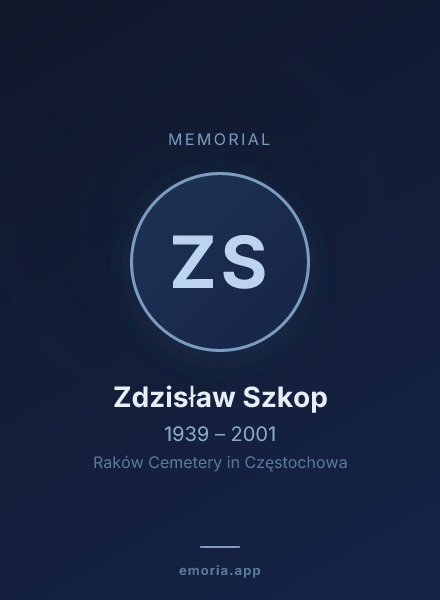 Memorial portrait of Zdzisław Szkop