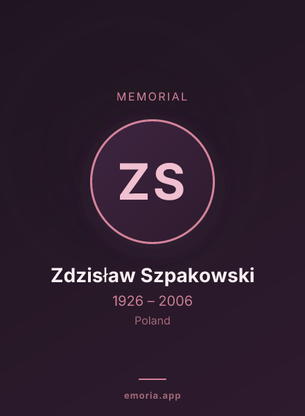 Memorial portrait of Zdzisław Szpakowski