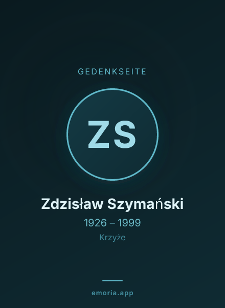 Gedenkportrait von Zdzisław Szymański