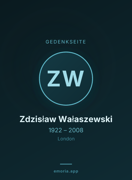 Gedenkportrait von Zdzisław Wałaszewski