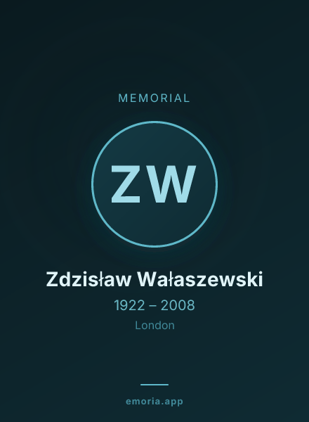 Memorial portrait of Zdzisław Wałaszewski