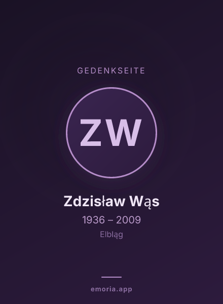 Gedenkportrait von Zdzisław Wąs