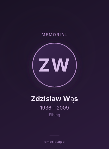 Memorial portrait of Zdzisław Wąs