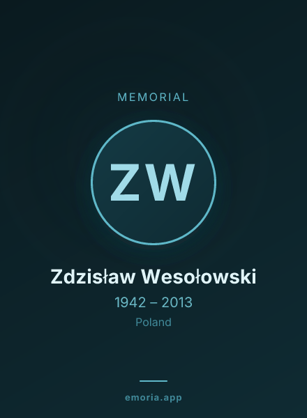 Memorial portrait of Zdzisław Wesołowski