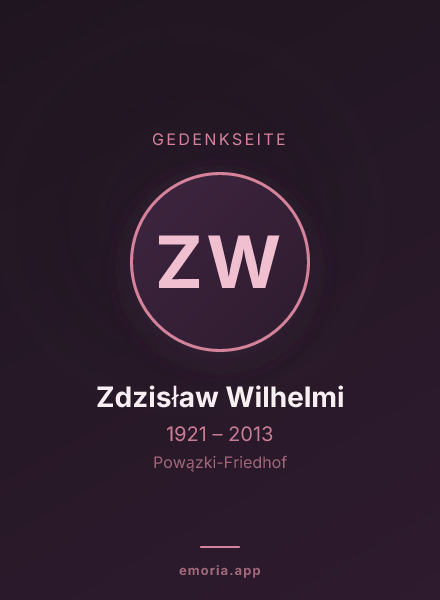 Gedenkportrait von Zdzisław Wilhelmi