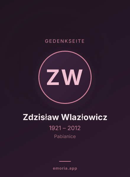Gedenkportrait von Zdzisław Wlazłowicz