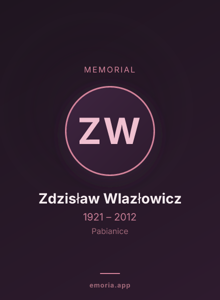 Memorial portrait of Zdzisław Wlazłowicz
