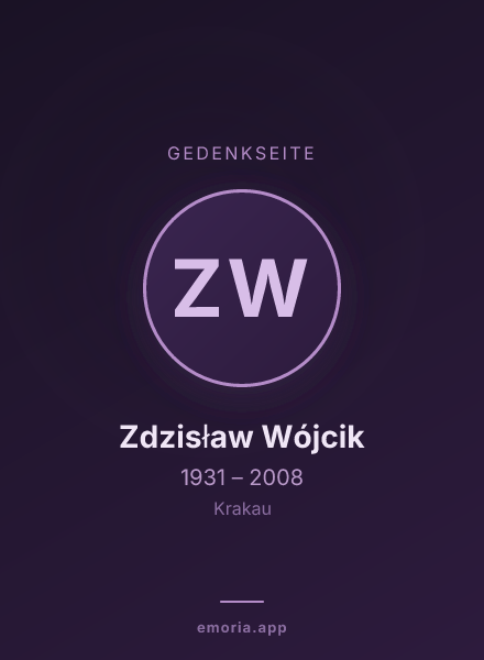 Gedenkportrait von Zdzisław Wójcik