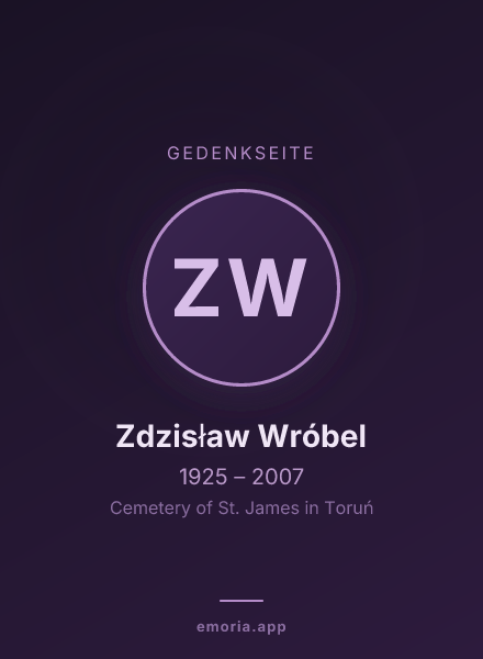 Gedenkportrait von Zdzisław Wróbel