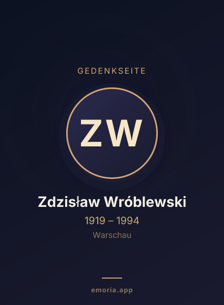 Gedenkportrait von Zdzisław Wróblewski