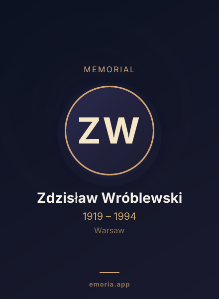 Memorial portrait of Zdzisław Wróblewski