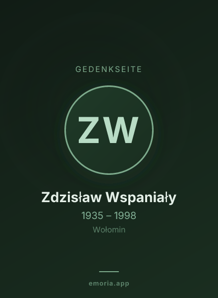 Gedenkportrait von Zdzisław Wspaniały