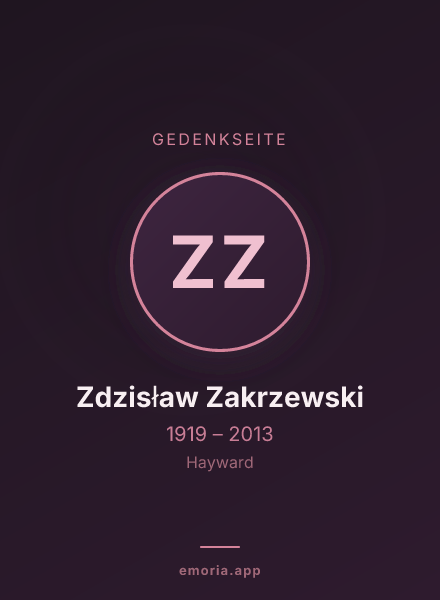 Gedenkportrait von Zdzisław Zakrzewski