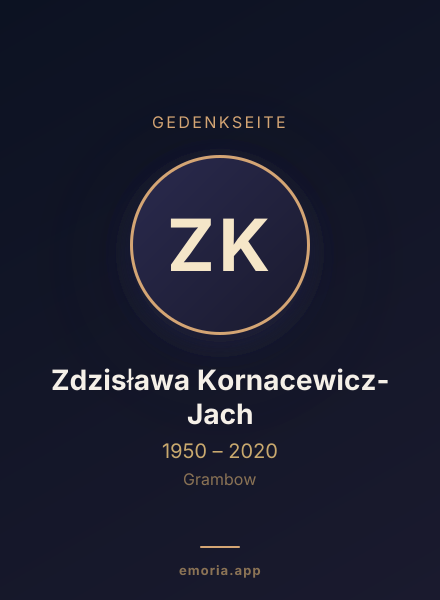 Gedenkportrait von Zdzisława Kornacewicz-Jach