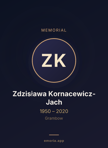 Memorial portrait of Zdzisława Kornacewicz-Jach